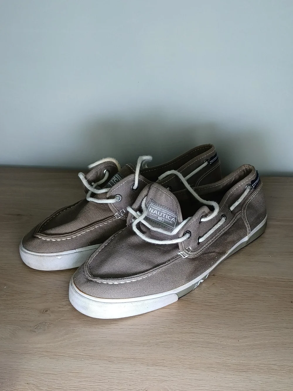 Nautica Men's Khaki Canvas Boat Shoes